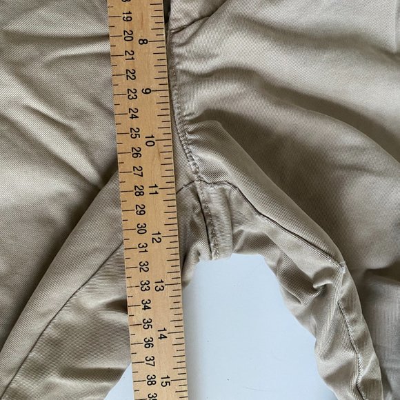 J.Crew Flannel Lined Broken In Men’s Tan Pants Cotton Regular Fit 34W 30L - Picture 11 of 13